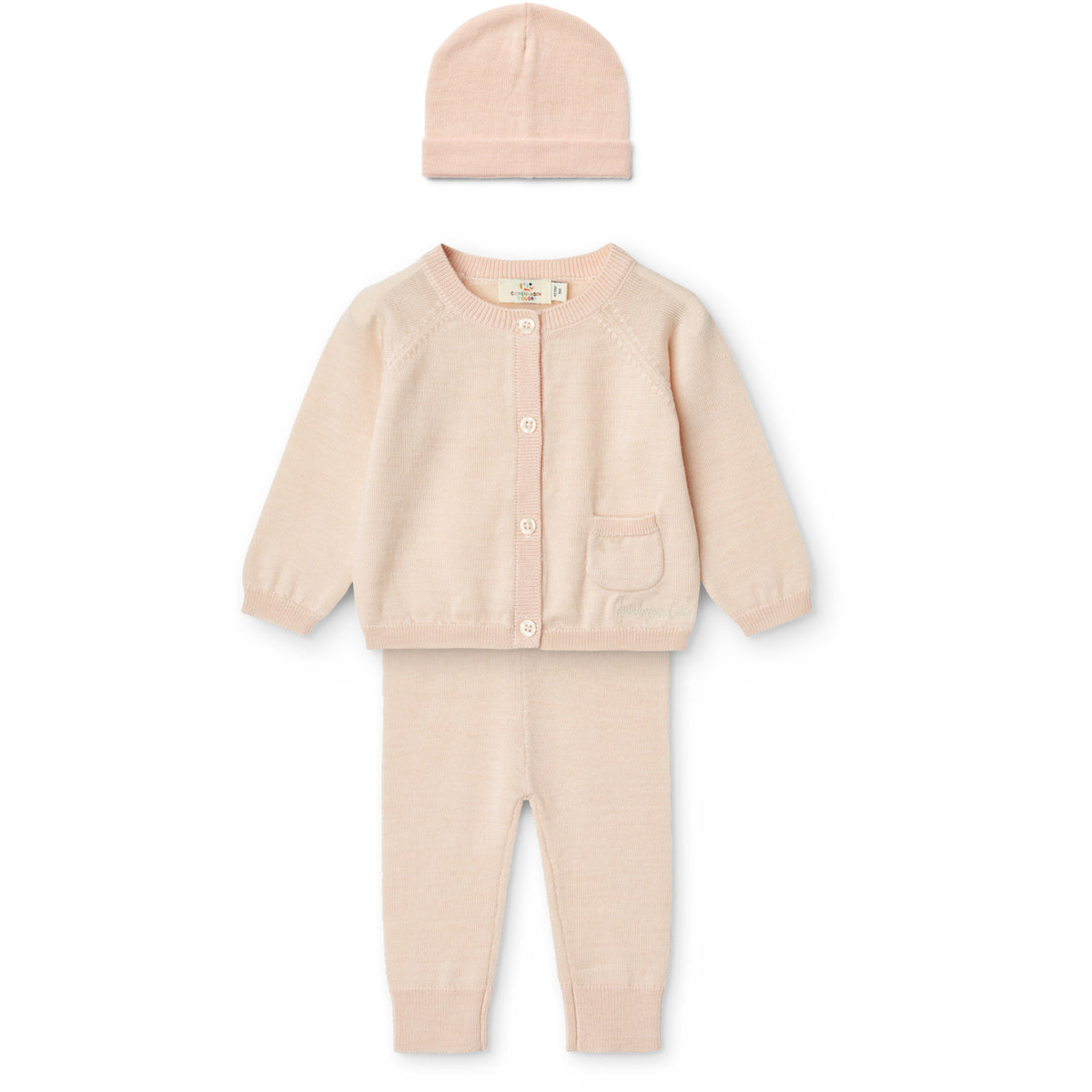 COPENHAGEN COLORS Soft Pink Classic Merino Baby Set