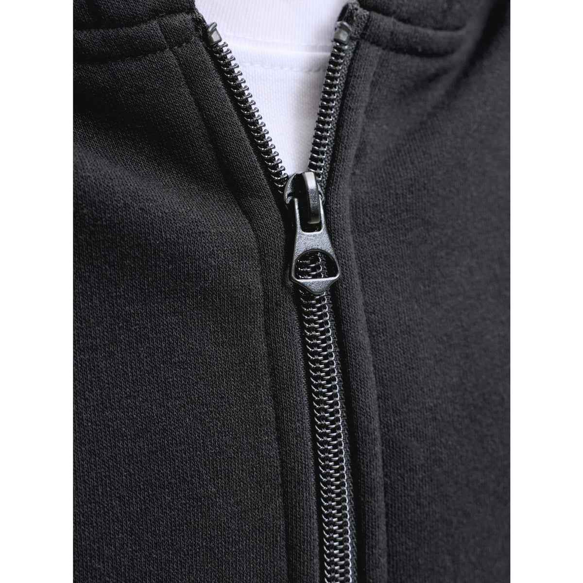 Jack & Jones Black Jjaero Sweat Zip Hood Jnr