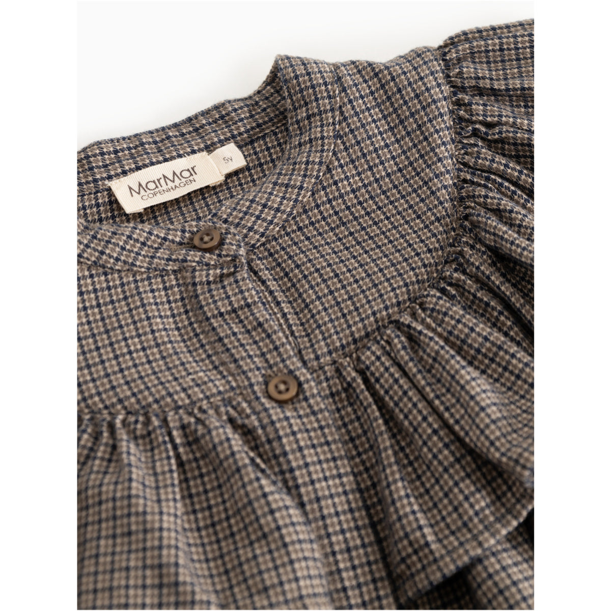 MarMar Structured Soft Cotton Houndstooth Check Dalina Dress