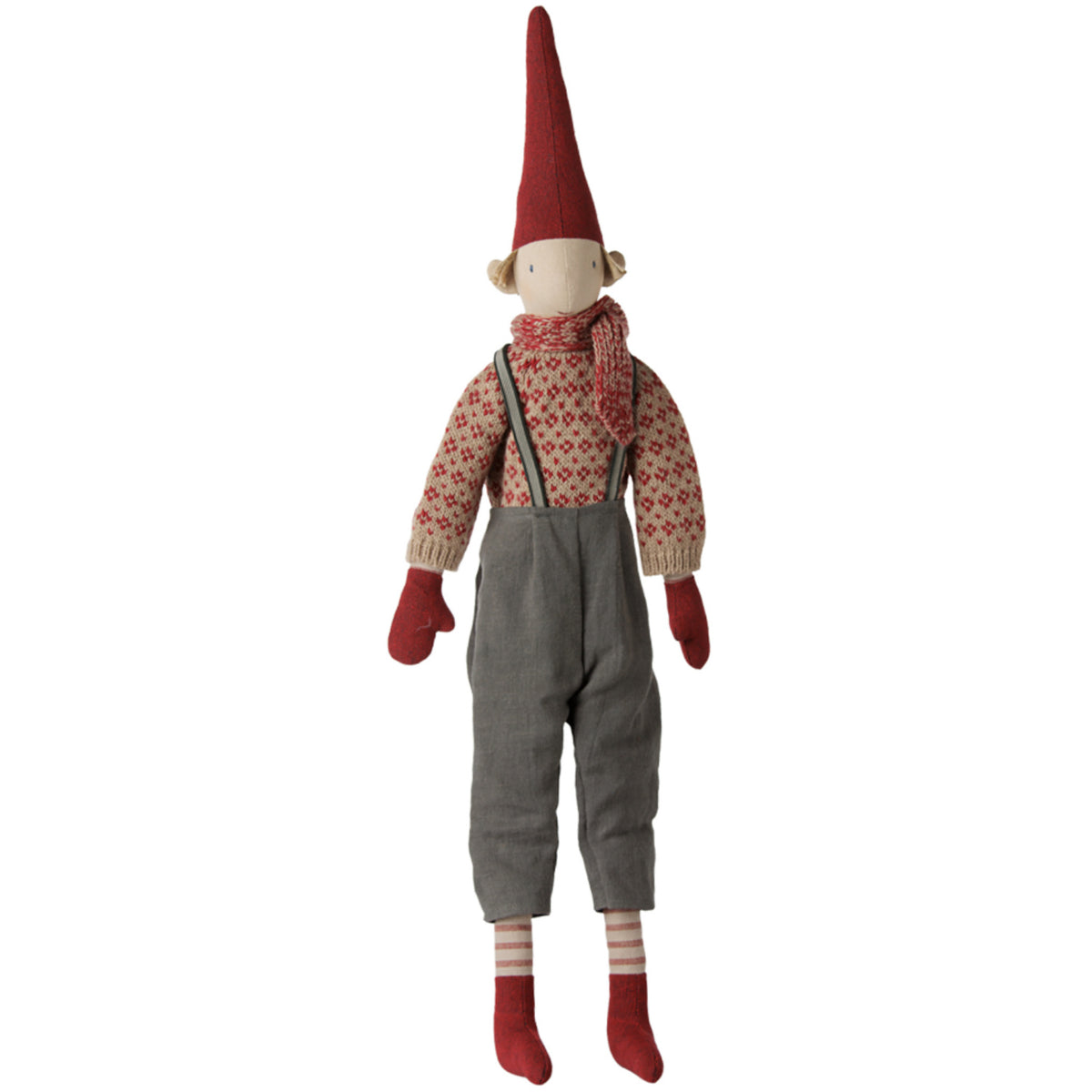 Maileg Pixy, Str. 4 - Dreng - Knitted Sweater And Scarf