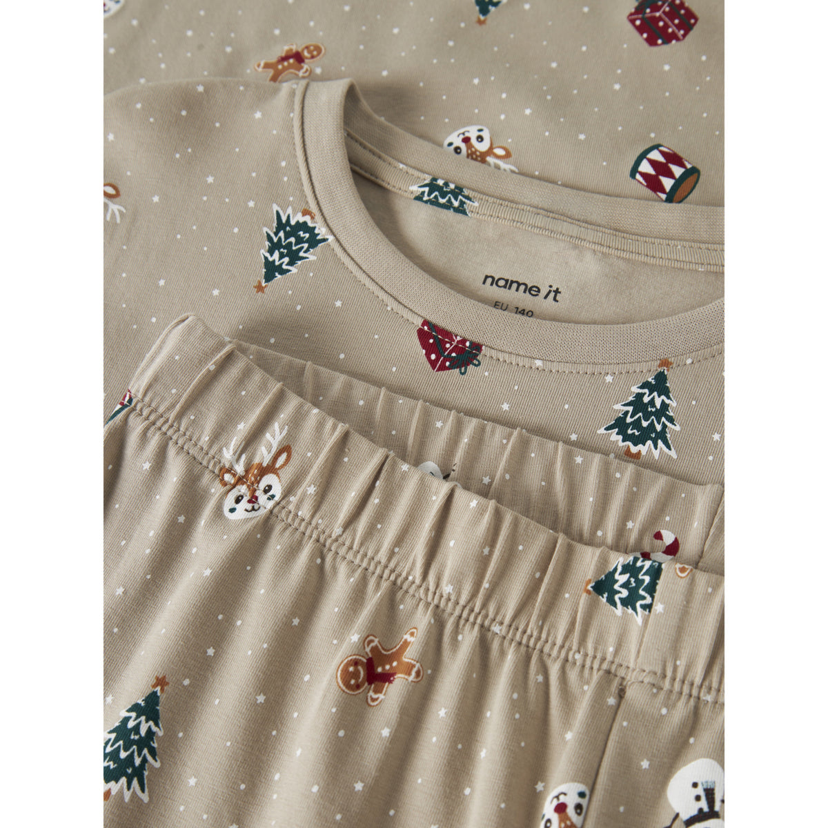 Name It Pure Cashmere Christmas Nknvismas Ls Nightset