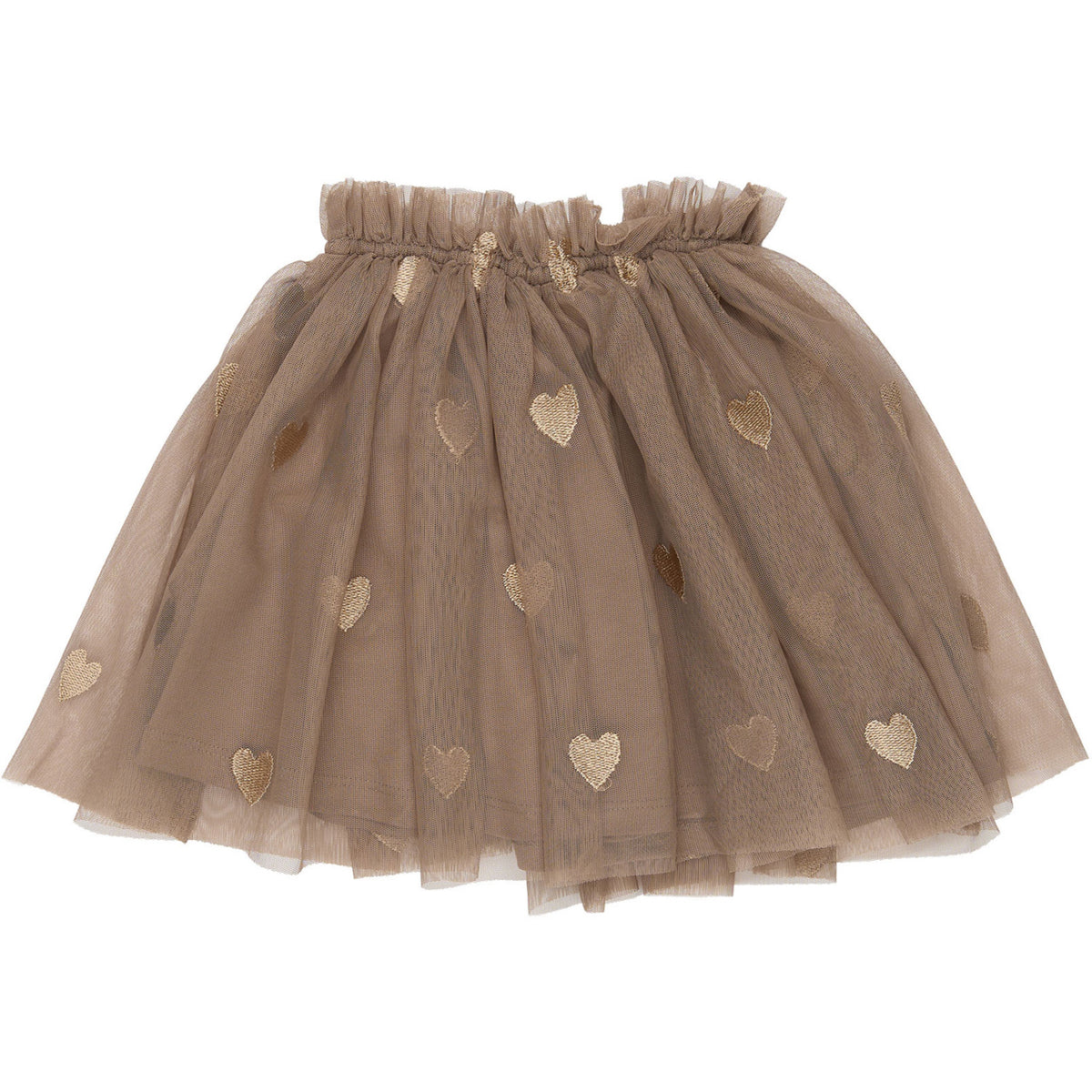 THE NEW Siblings Taupe Gray EMB TN TNSTYna Mesh Skirt