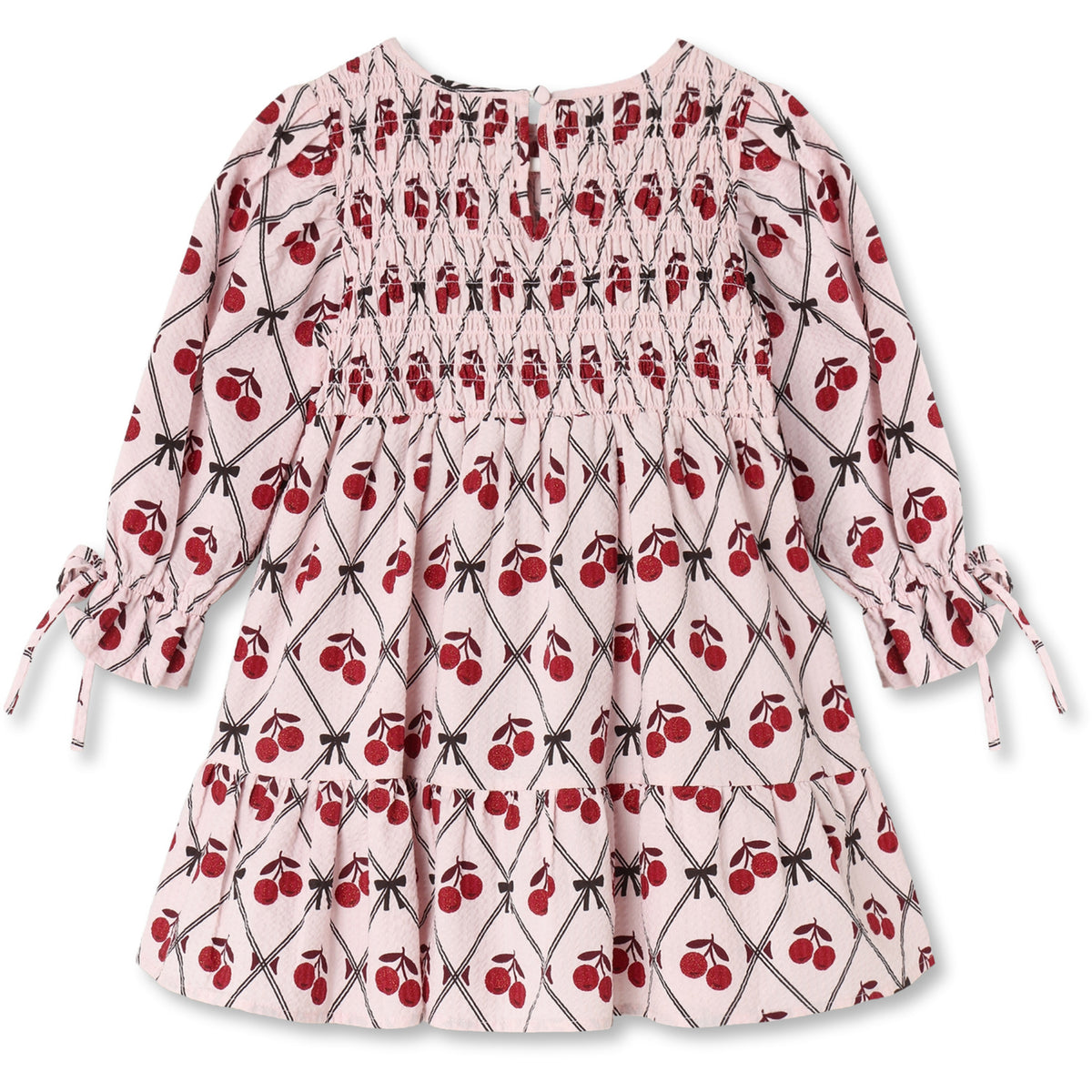 Fliink Rose Smoke Aop Winter Glitter Berry Dress