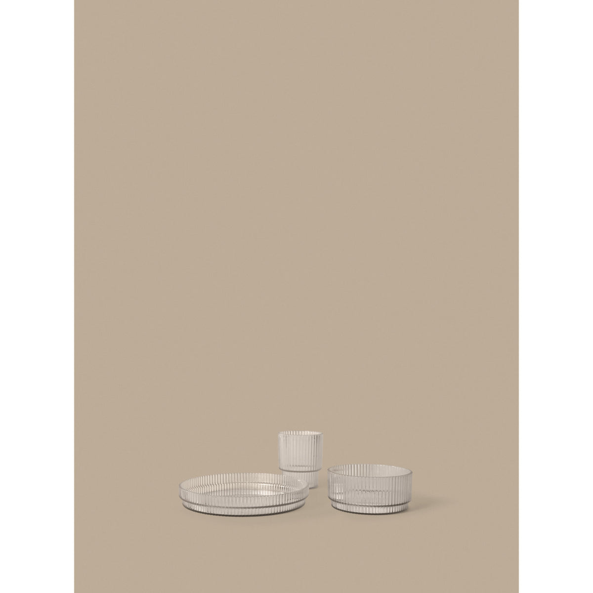Ferm Living Clear Ripple Kids Dinner Set