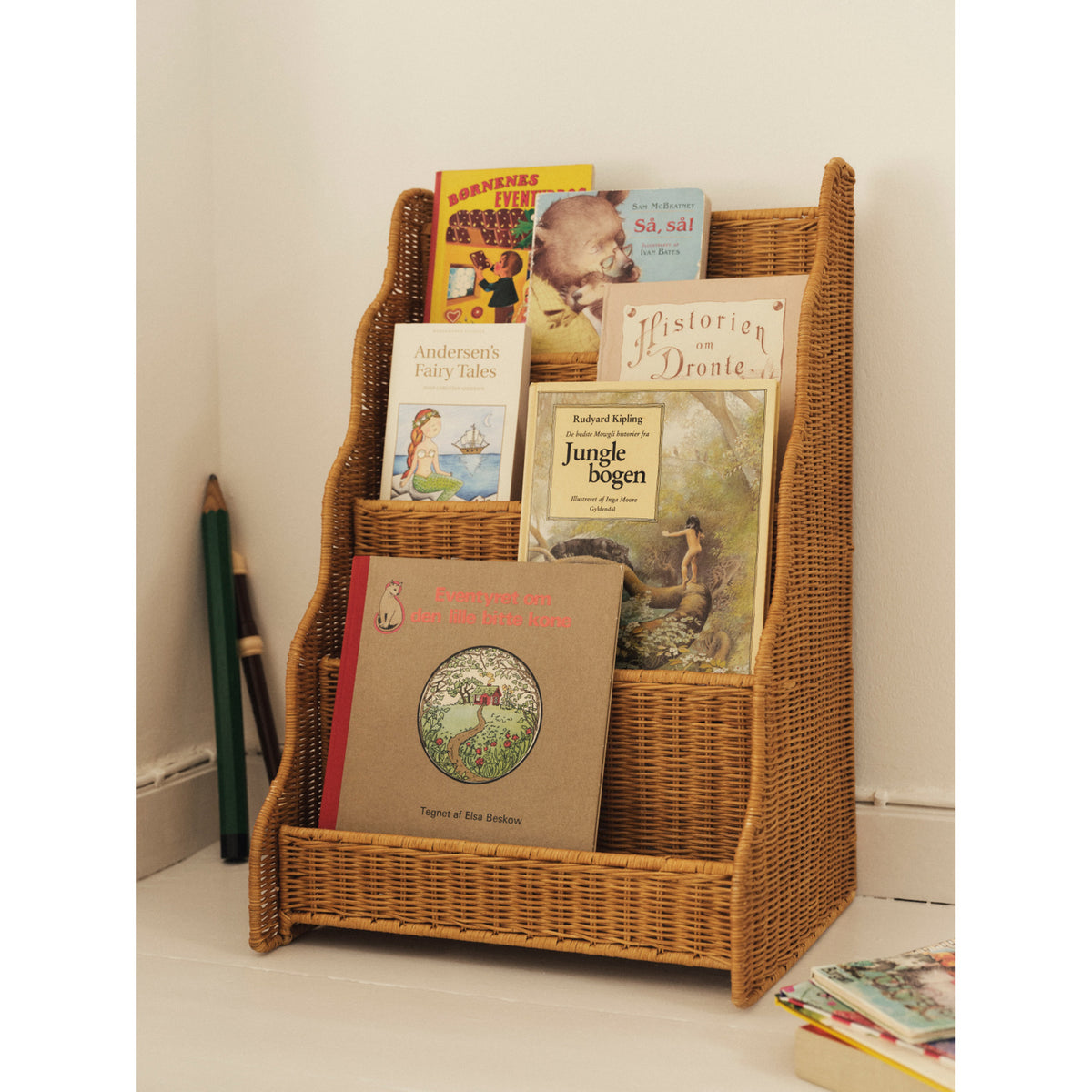 Ferm Living Natural Rivan Display Bookcase - 65