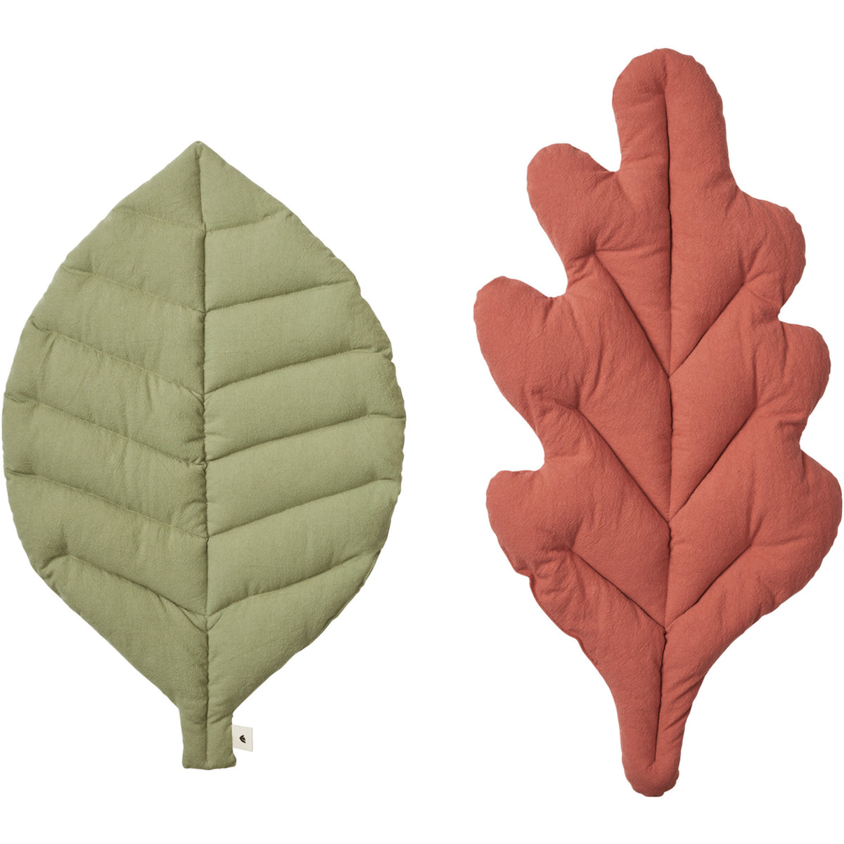 Ferm Living Tea Green/Baked Clay Leaf Cushions 2 Pack