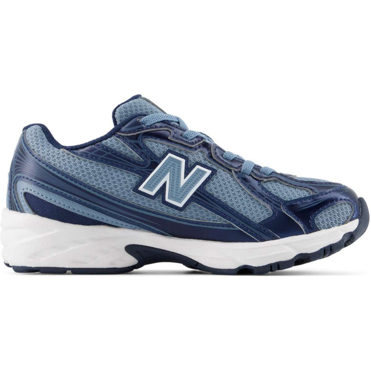 New Balance Shadow Blue 740 Kids Bungee Lace