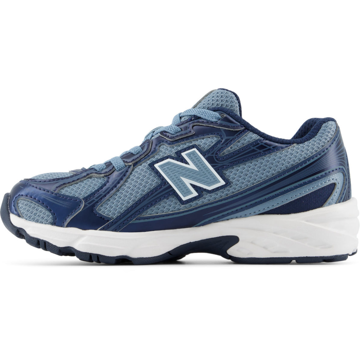 New Balance Shadow Blue 740 Kids Bungee Lace