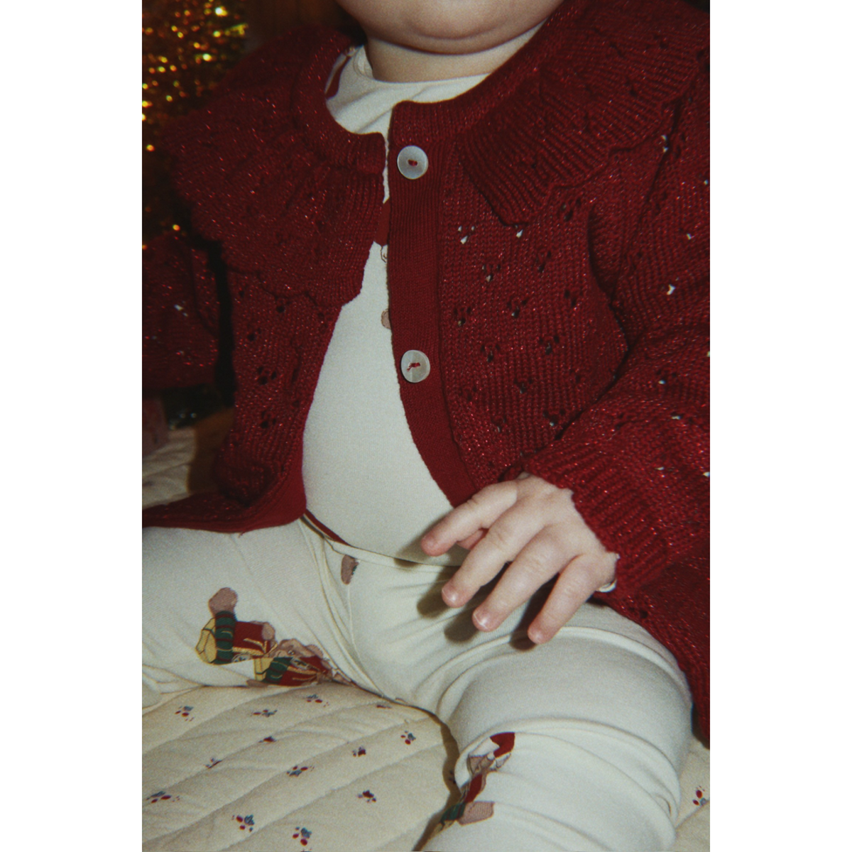 Konges Sløjd Red Dahlia Holiday Cardigan