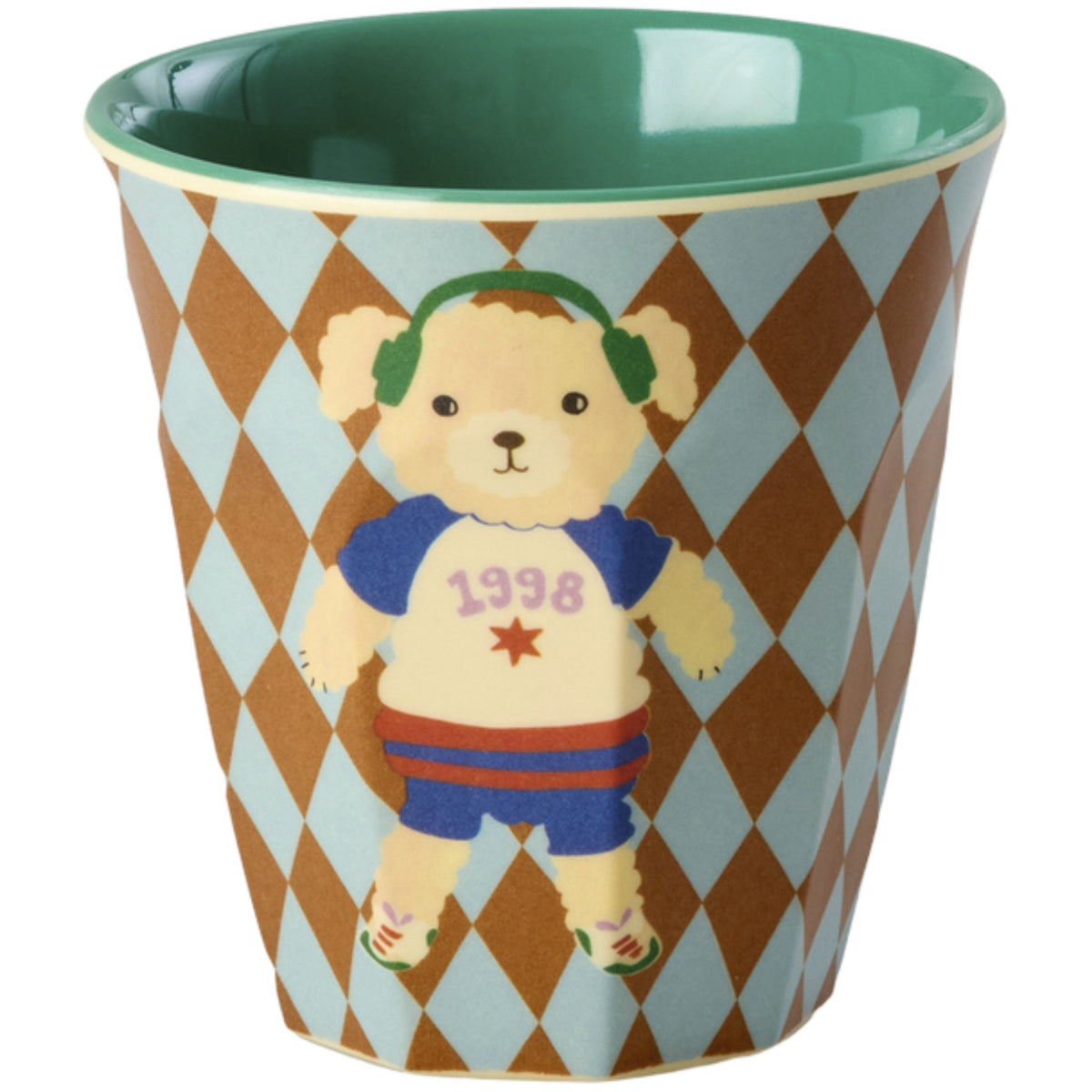 Rice Melamine Kids Cup With Blue Music Band Print - Small - 6 Pack - 160 Ml