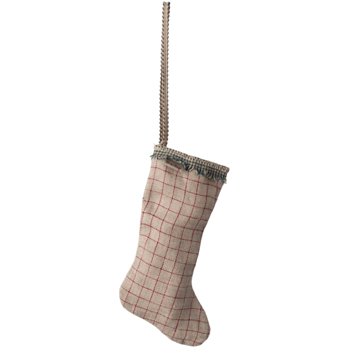Maileg Stocking ornament, Checker - Sand