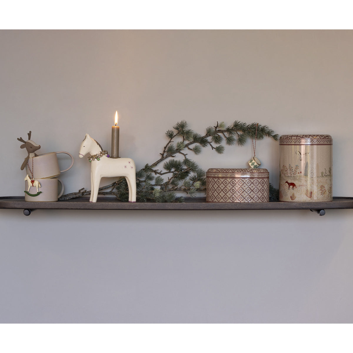 Maileg Wooden candle holder, Large horse