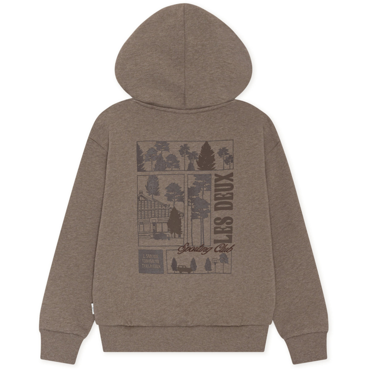Les Deux Kids Mountain Grey Melange Woods Hoodie KIDS