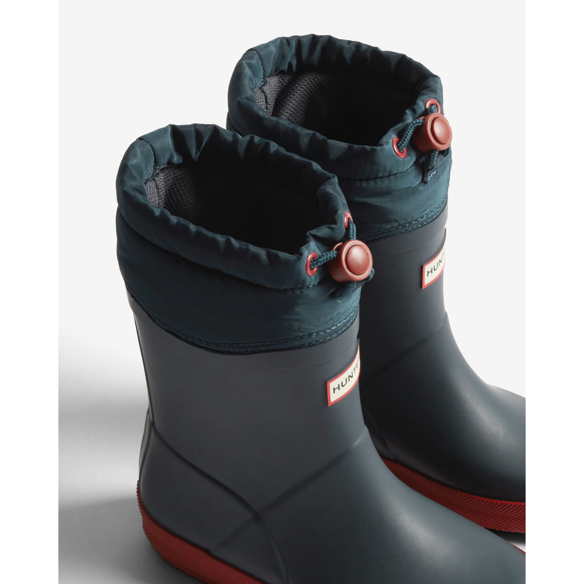 Hunter Navy/Military Red Kids First Insulated Nylon Boot
