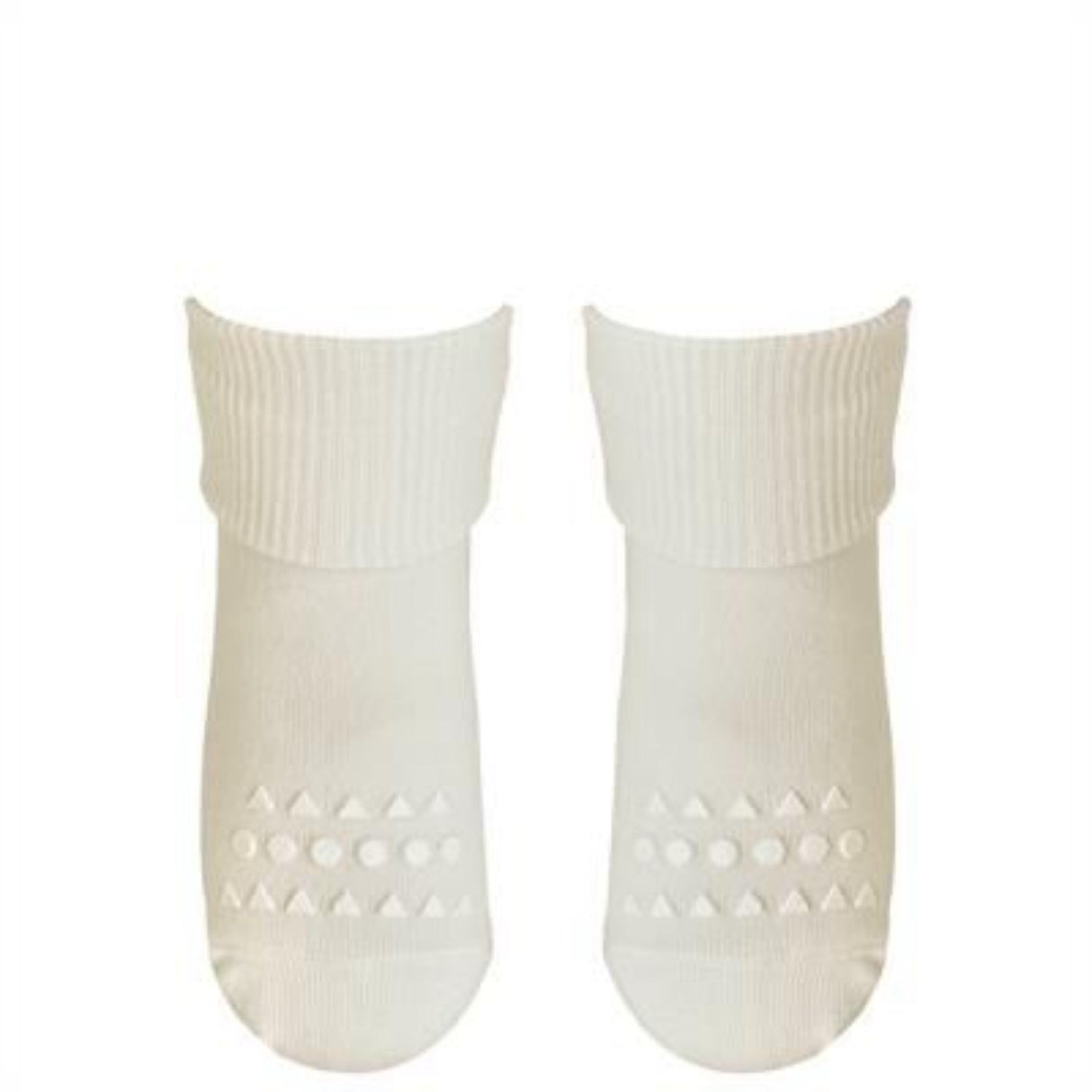 Gobabygo Off White Non Slip Socks Organic Cotton