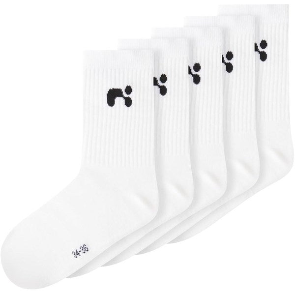 Name it Bright White Laris Socks 5-pack Noos