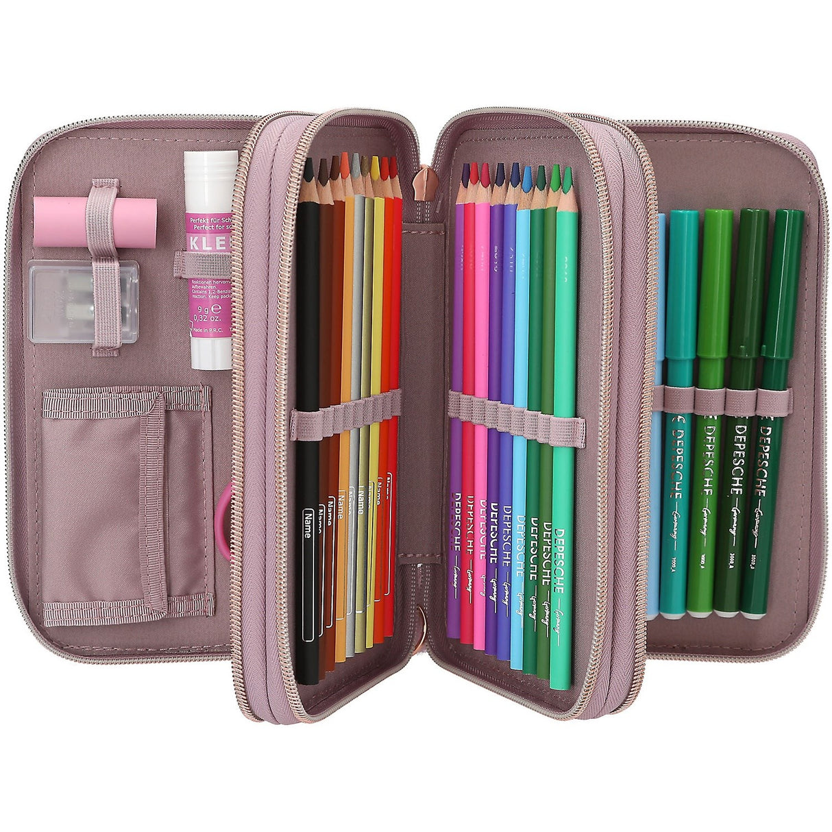 TOPModel Viva Violet Triple Pencil Case
