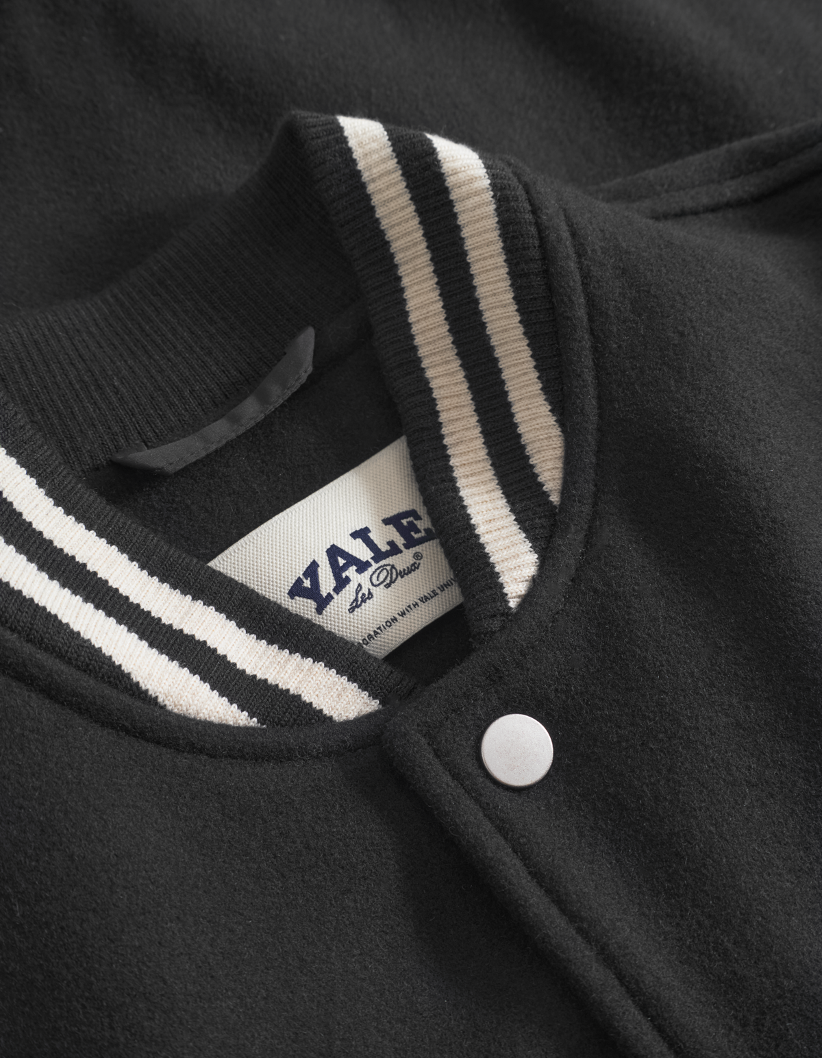 Les Deux Kids Black/Black Yale Wool Varsity Jacket KIDS