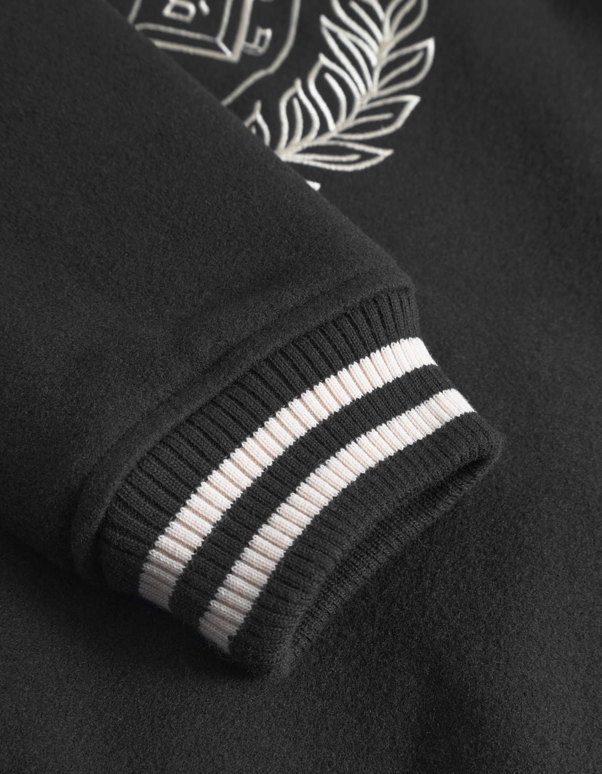 Les Deux Kids Black/Black Yale Wool Varsity Jacket KIDS