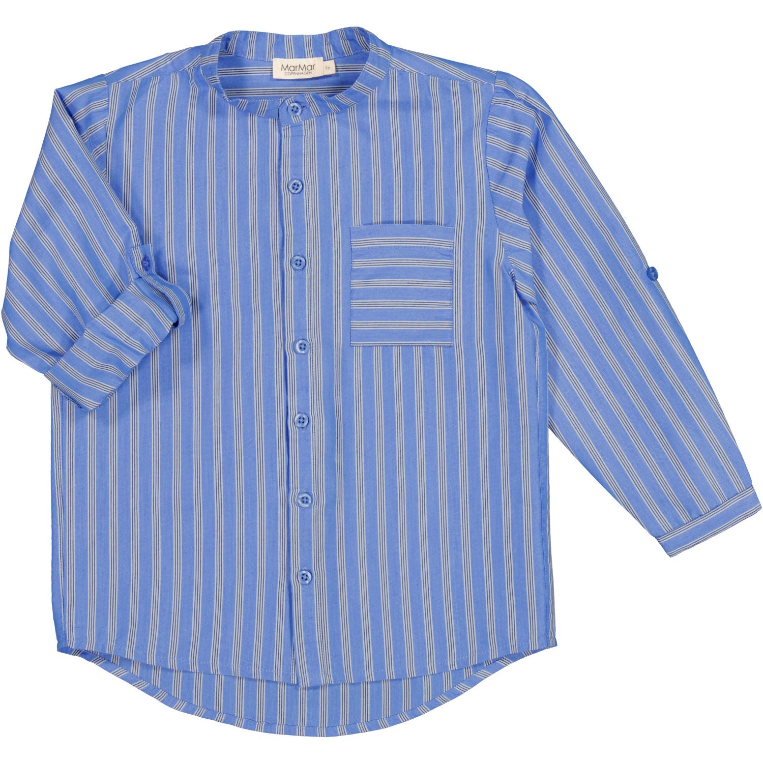 MarMar Smooth Cotton Cornflower Stripe Theodor Shirt 3