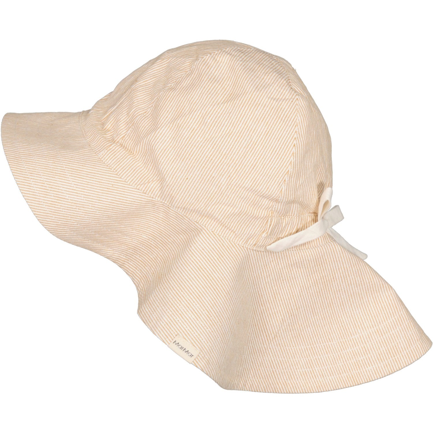 MarMar Fine Cotton Dijon Stripe Alba Long Sun Hat