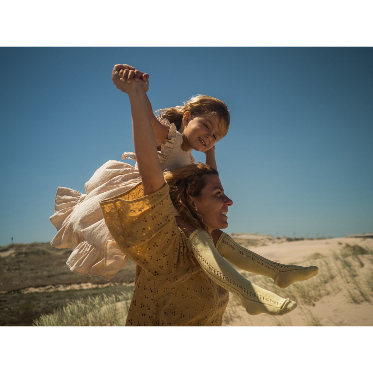 MarMar Fine Cotton Dijon Stripe Danita Frill Dress