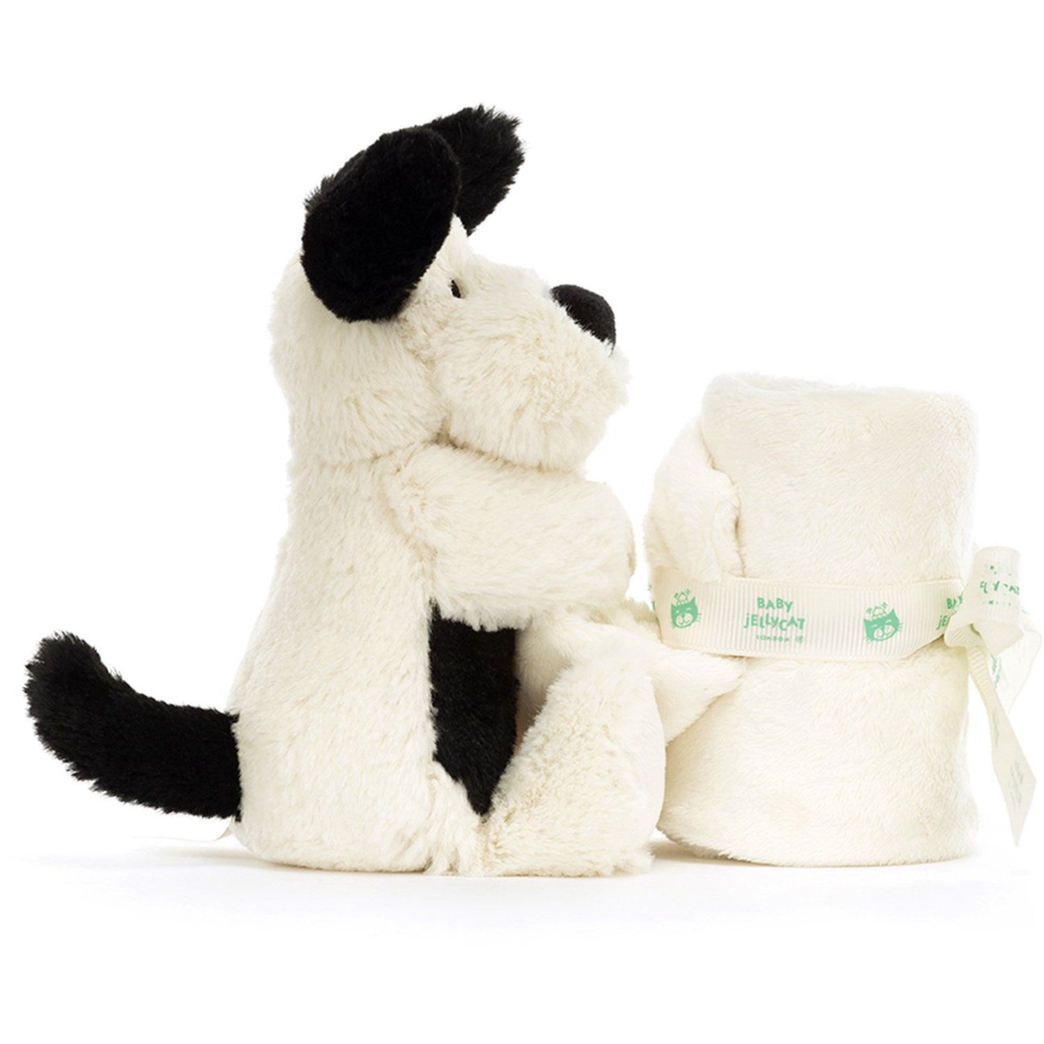 Jellycat Bashful Black & Cream Puppy Soother 4