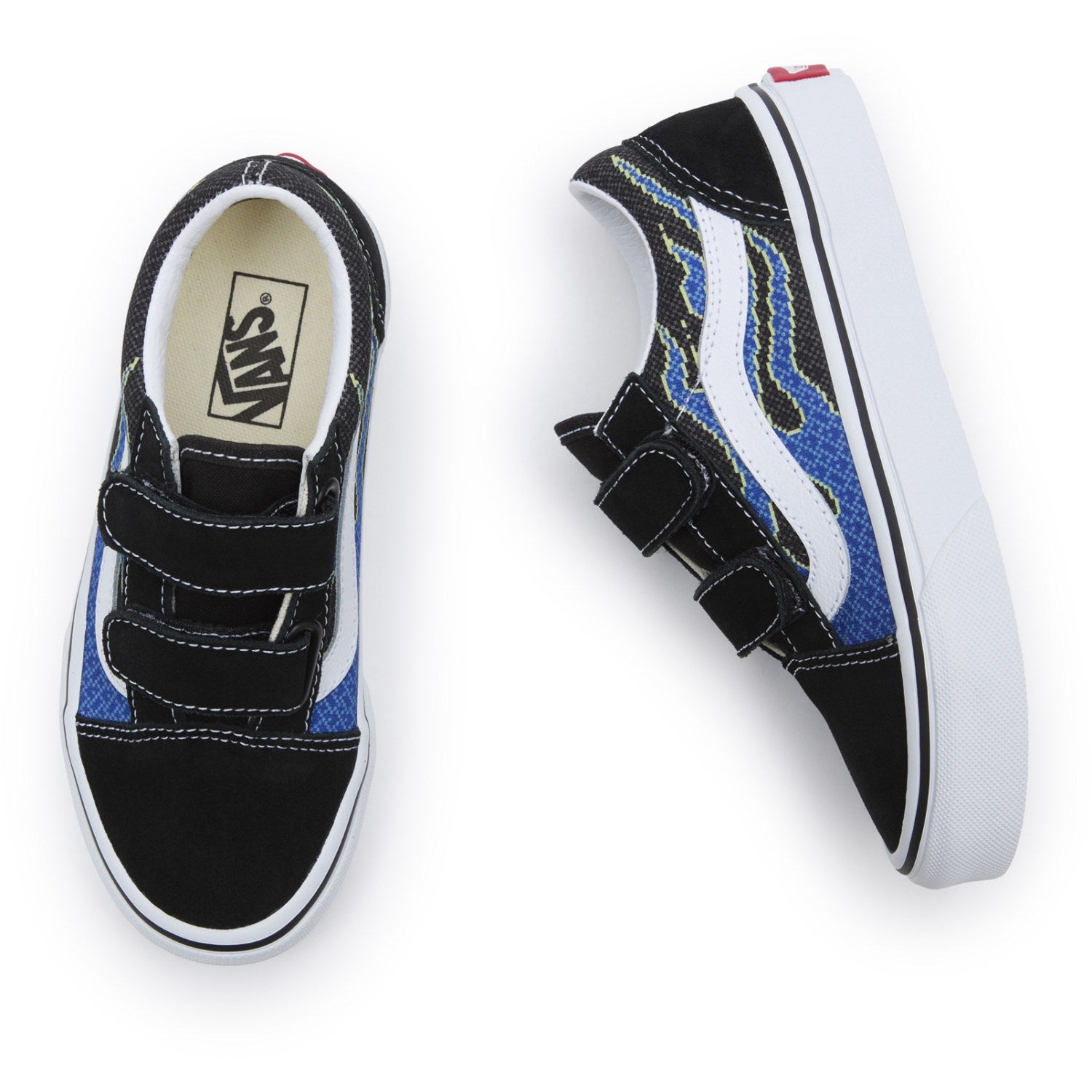 VANS Pixel Flame Black/Blue UY Old Shoeol V Sneakers 2