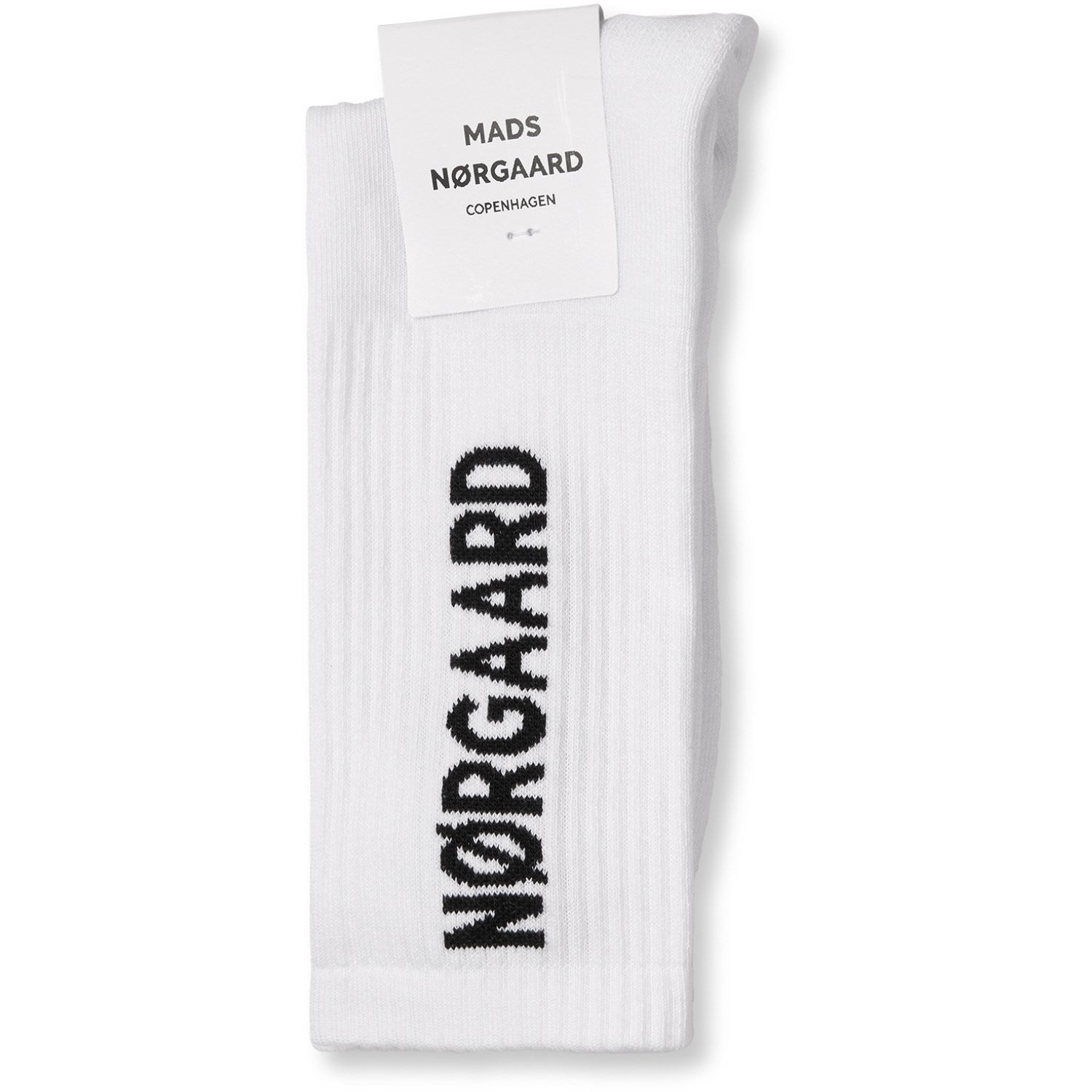 Mads Nørgaard White Cotton Tennis MN Classic Sock 2