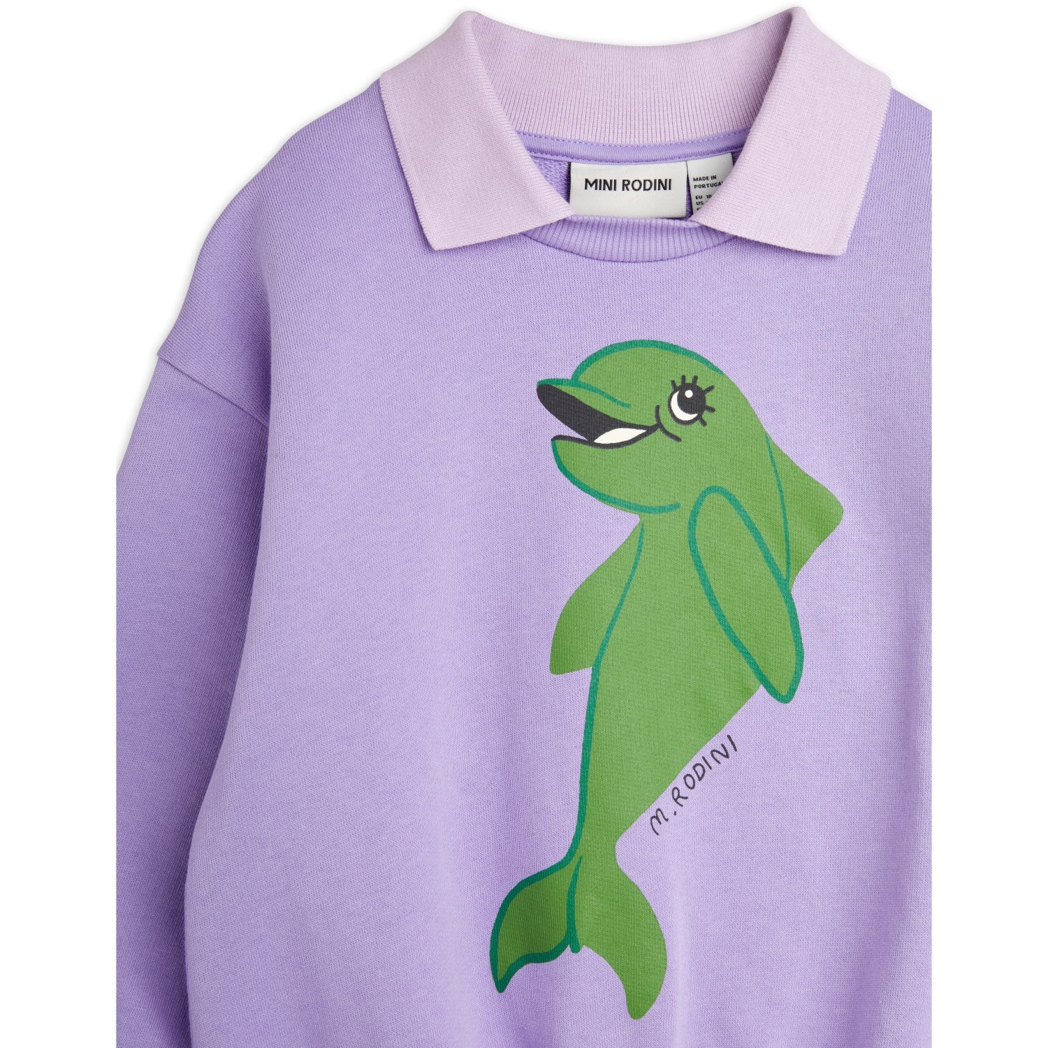 Mini Rodini Purple Dolphin Collar Sweatshirt 4