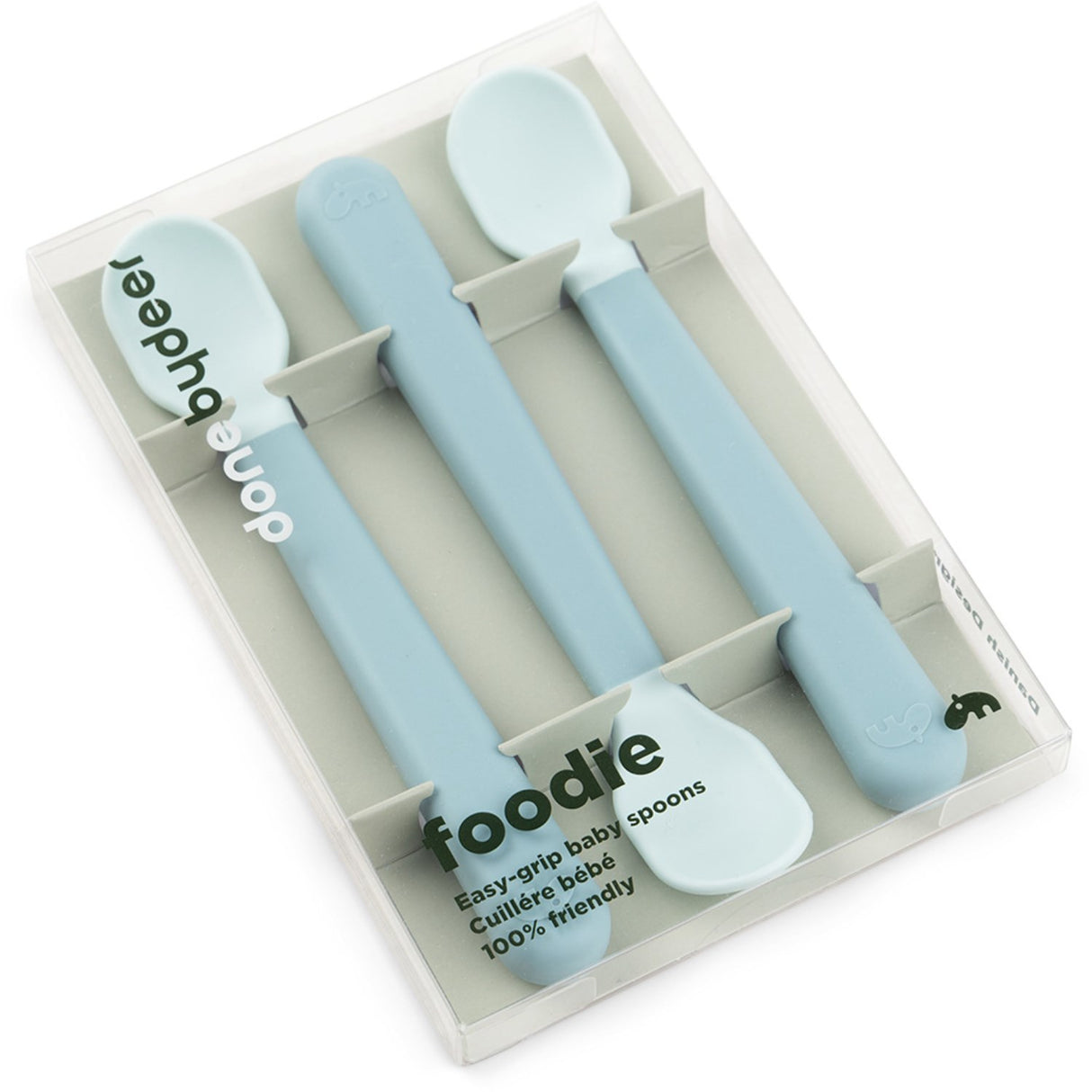 DonebyDeer Foodie Easy-Grip Babyske 3 Piece Blå