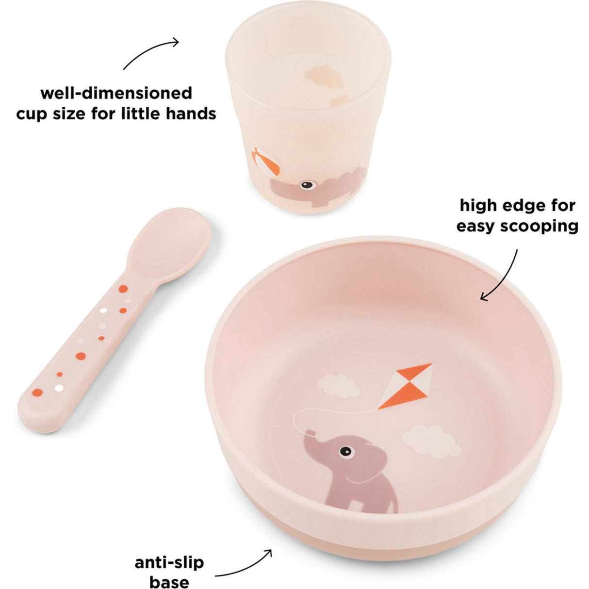 DonebyDeer Foodie Første Dinner Set Playground Pudder