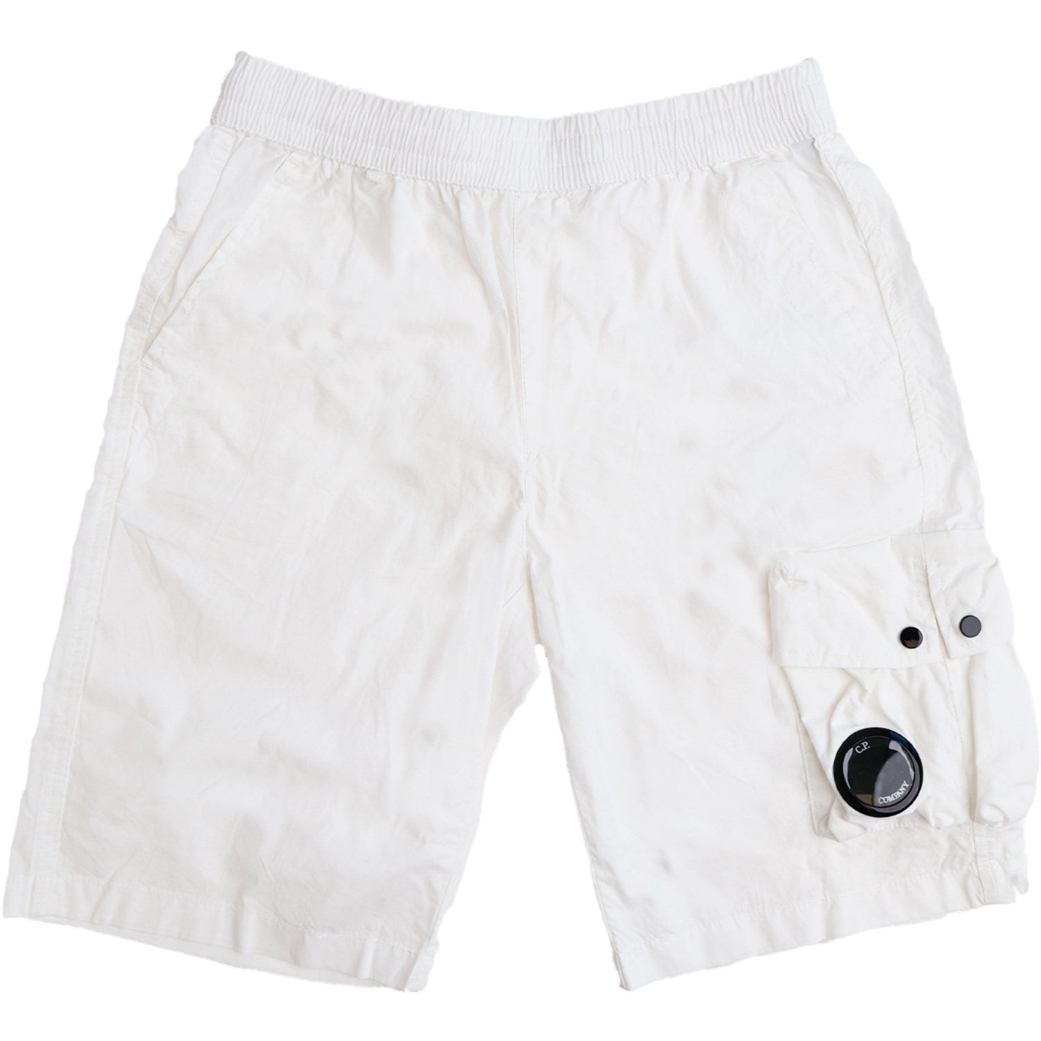 C.P. Company Gauze White Bermuda Shorts