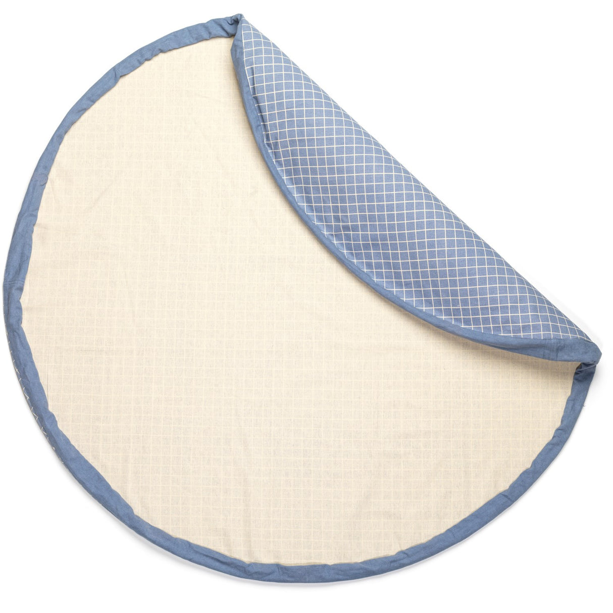 Play&Go Organic Grid Blue 2-in-1 Playmat