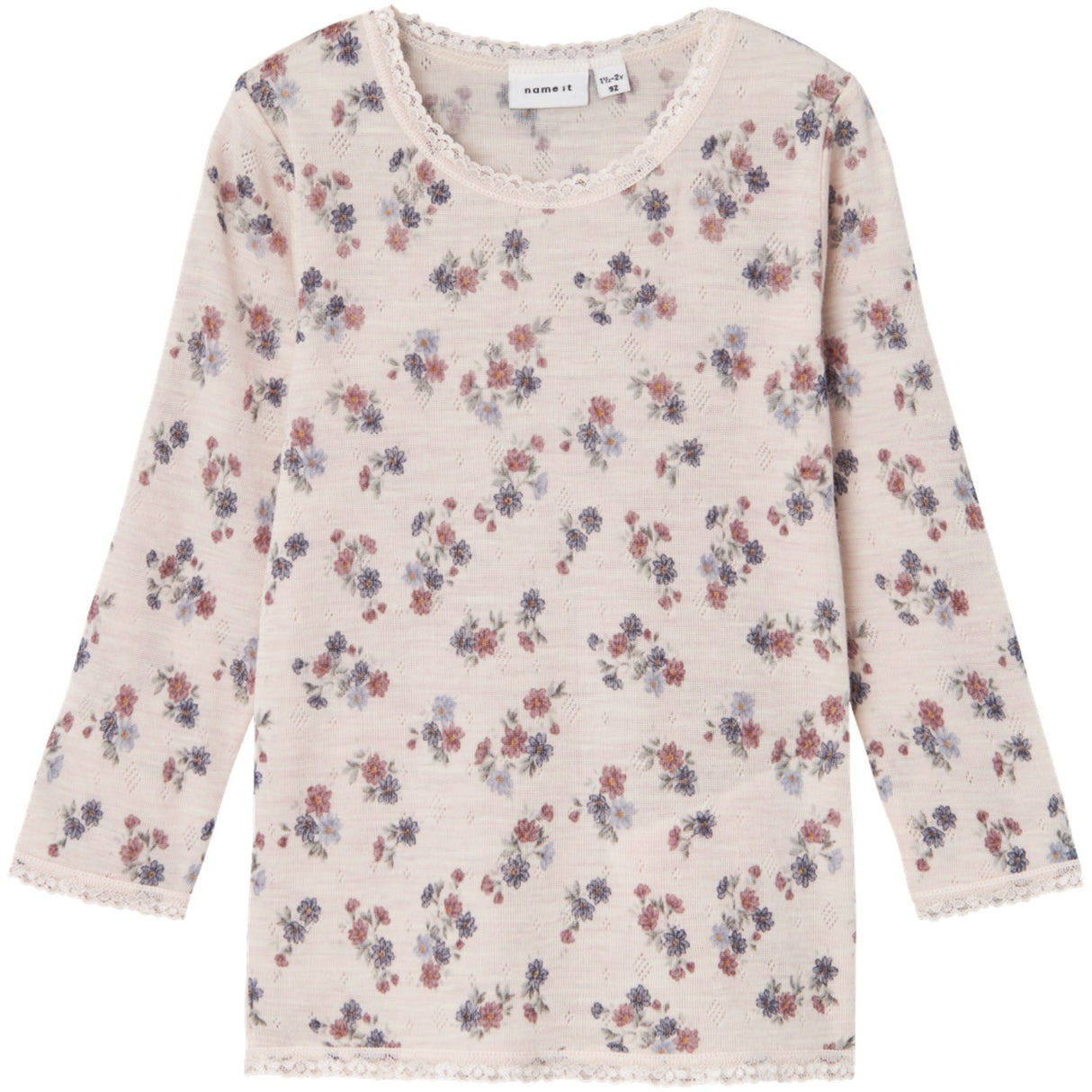 Name It Lilac Ash Wang Wool Needle Blouse Noos