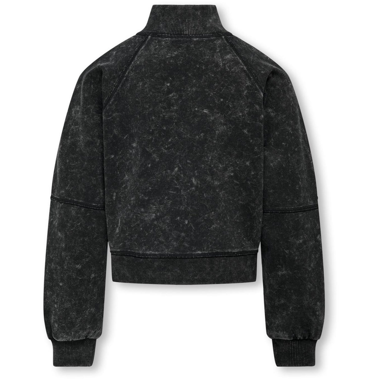 kids ONLY Black Donna Half Zip Washed Crewneck