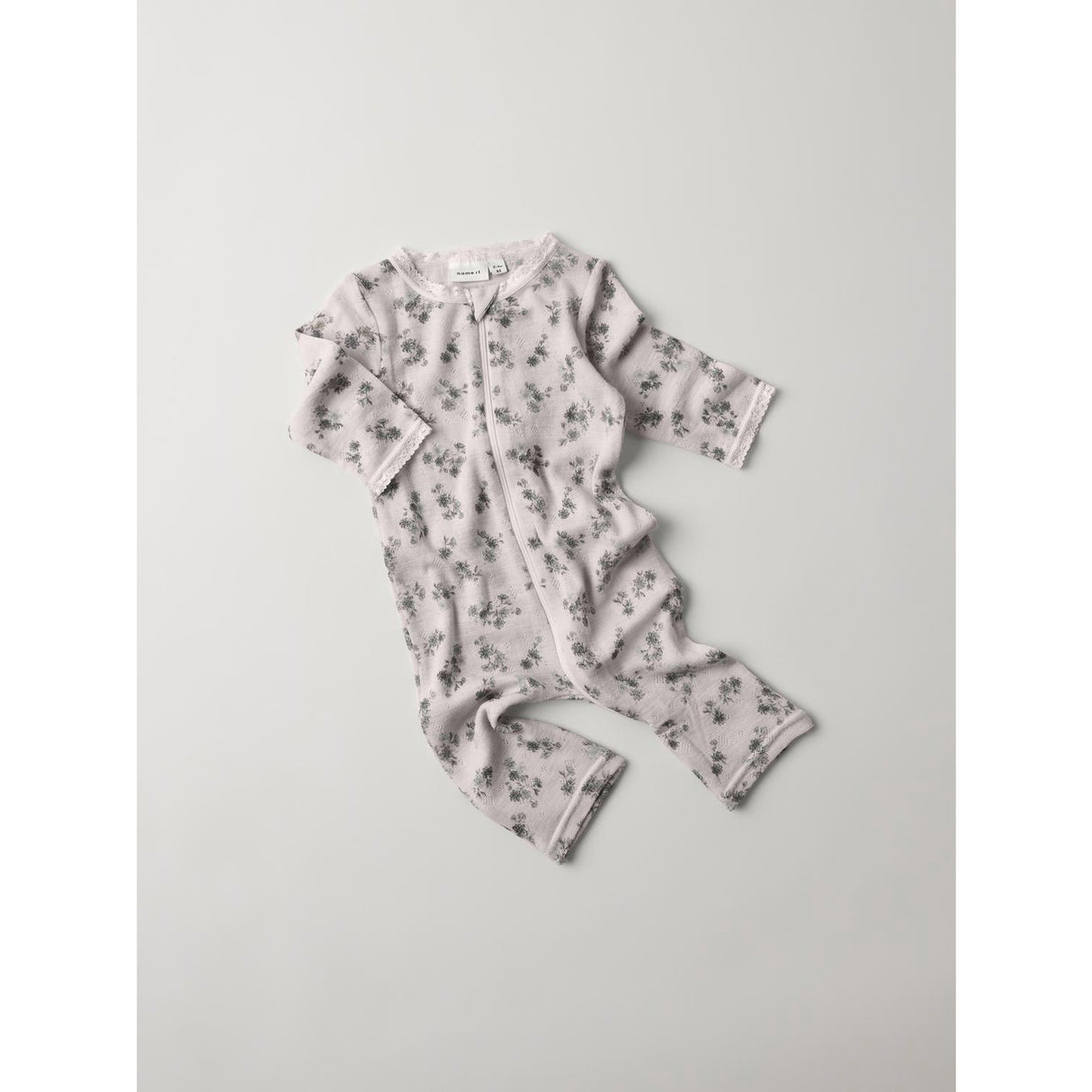 Name It Lilac Ash Aop Wang Wool Needle Nightsuit Noos