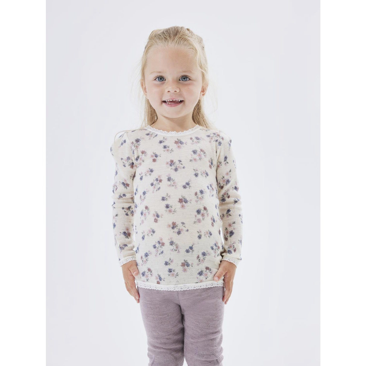 Name It Snow White Wang Wool Needle Blouse Noos