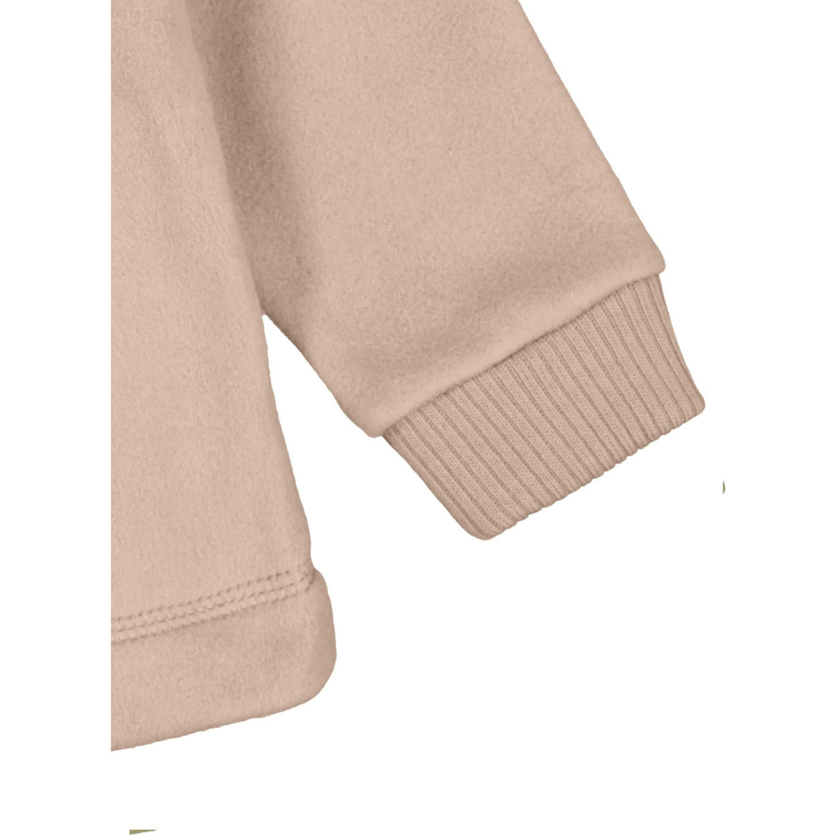 Mikk-Line Warm Taupe Cotton Fleece Cardigan w. Hood