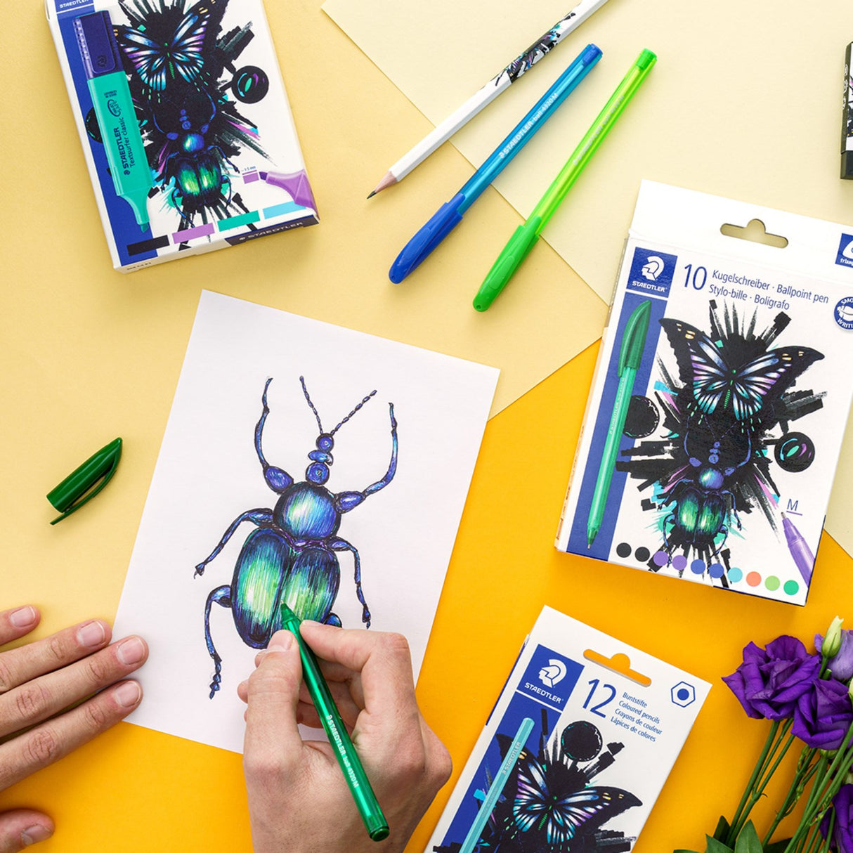 Staedtler Colored Pencils Pastel Line Hexagonal