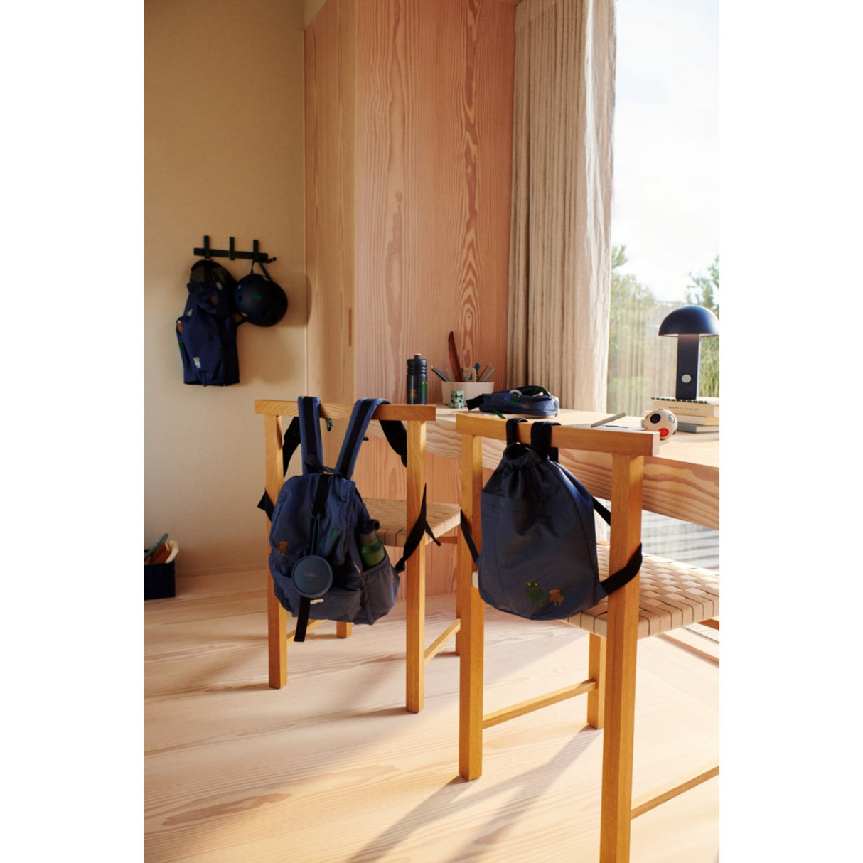 LieWood Robots / Indigo Blue Christine School Backpack