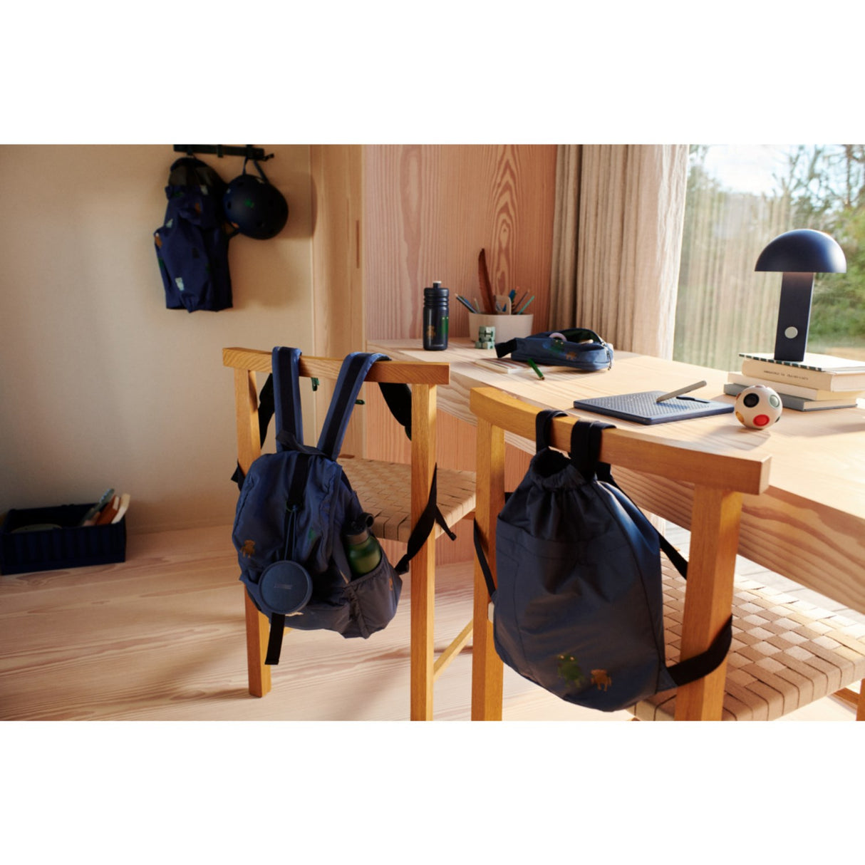 LieWood Robots / Indigo Blue Christine School Backpack