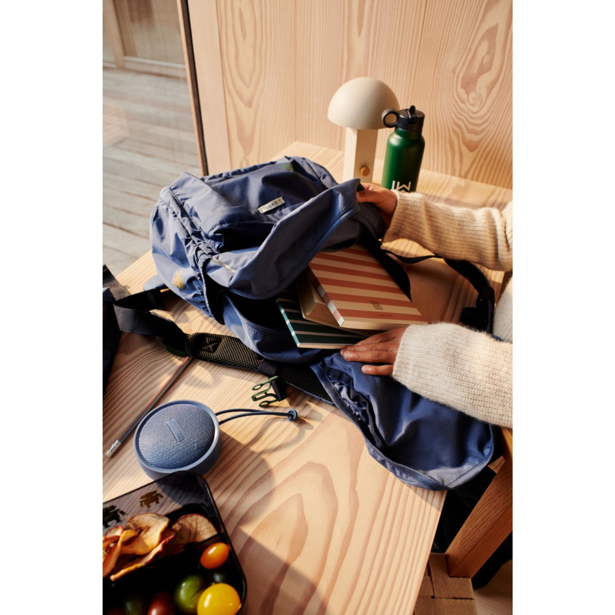 LieWood Robots / Indigo Blue Christine School Backpack