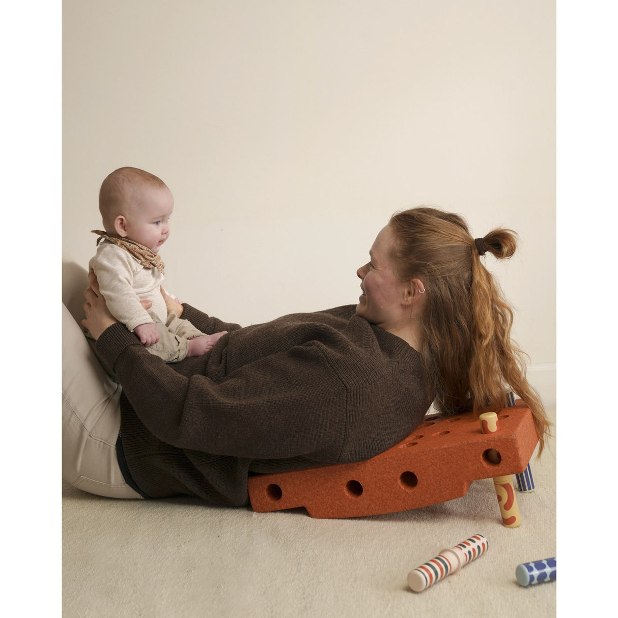 MODU Burnt Orange / Dusty Green Baby Activity Set