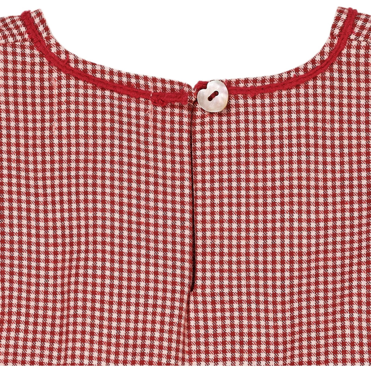 Copenhagen Colors x Luksusbaby Red Check Combi Check Dress W. Heart Emb