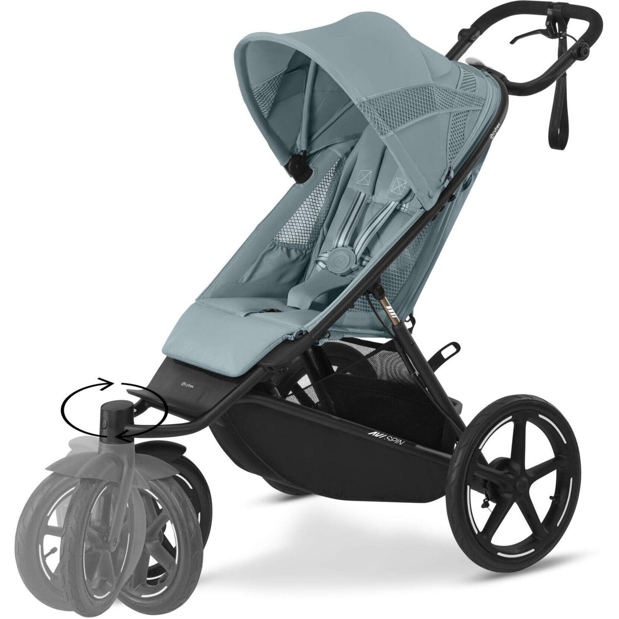 Cybex Avi Spin BLK Stroller Stormy Blue light blue