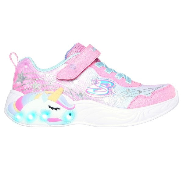 Skechers Unicorn Dreams Ombre Print & Star Shoe Pink Turquoise 3