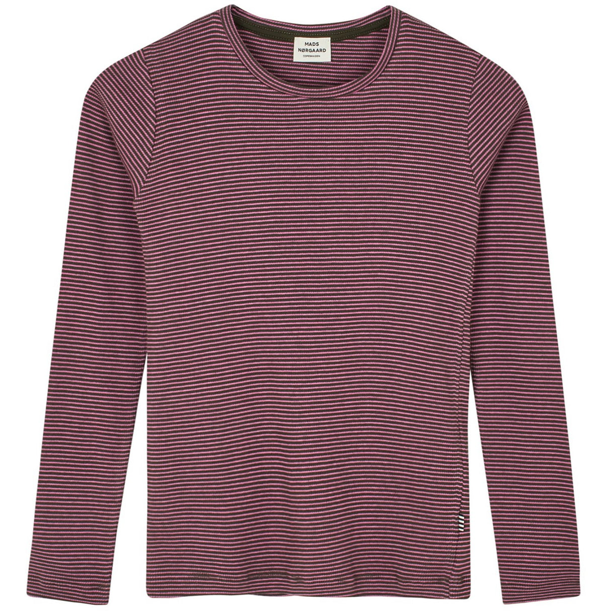 Mads Nørgaard Rosin/Carmine Rose 2x2 Cotton Stripe Talino Blouse