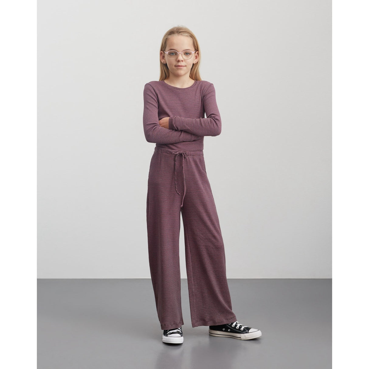 Mads Nørgaard Rosin/Carmine Rose 2x2 Cotton Stripe Verona Pants