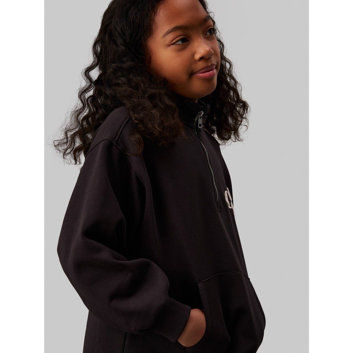 Calvin Klein Ck Black Teddy MonAndram Zip Fleece Dress